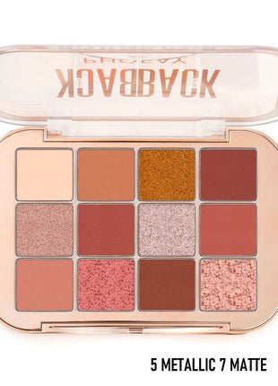 PHOFAY 12 Color Eyeshadow Palette | Highly Pigmented Matte & Shimmer Eye Makeup Palette 5 Metallic 7 Matte