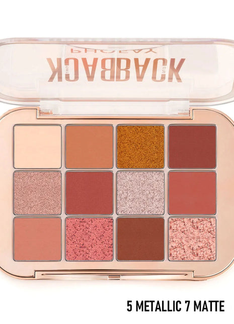 PHOFAY 12 Color Eyeshadow Palette | Highly Pigmented Matte & Shimmer Eye Makeup Palette 5 Metallic 7 Matte