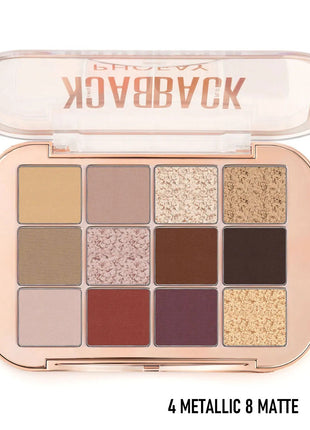 PHOFAY 12 Color Eyeshadow Palette | Highly Pigmented Matte & Shimmer Eye Makeup Palette 4 Metallic 8 matte