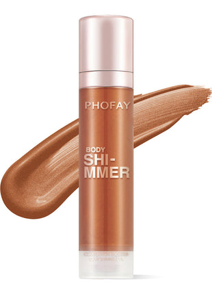 PHOFAY Body Shimmer Oil with lightweight formula and radiant shimmer glow for smooth luminous skin.