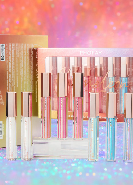PHOFAY Chameleon Multichrome Shadow Set of 8 | Shifting Liquid Eyeshadow Collection