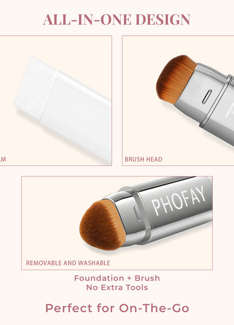 PHOFAY Color-Changing Foundation Stick with Brush
