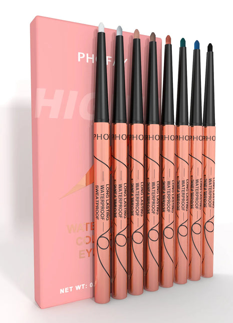 PHOFAY Colorful Eyeliner Set of 8 | Waterproof Long-Lasting Matte Eyeliner Collection BLNDL