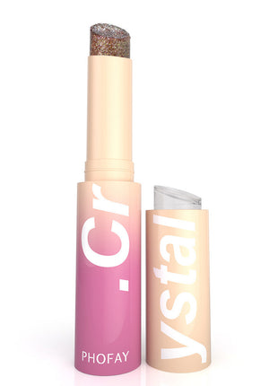 PHOFAY Crystal Jelly Highlight Stick | Moisturizing Shimmer Highlighter for Face, Eyes & Lips 