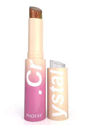 PHOFAY Crystal Jelly Highlight Stick | Moisturizing Shimmer Highlighter for Face, Eyes & Lips 