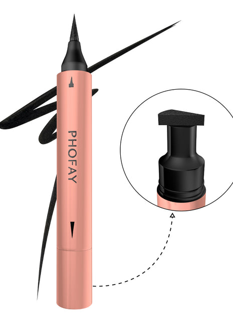 PHOFAY Double Head Seal Liquid Eyeliner | Waterproof Smudge-Proof Precision Eye Liner
