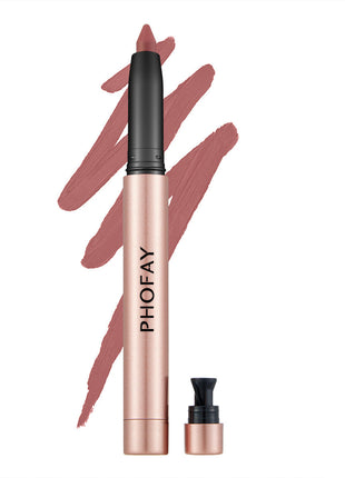 PHOFAY Matte Lip Liner + Lipstick Pen | 2-in-1 Long-Lasting Matte Lip Color 2