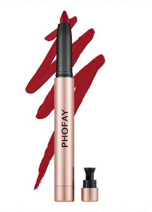 PHOFAY Matte Lip Liner + Lipstick Pen | 2-in-1 Long-Lasting Matte Lip Color 5
