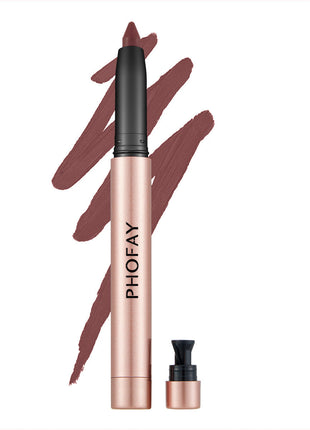 PHOFAY Matte Lip Liner + Lipstick Pen | 2-in-1 Long-Lasting Matte Lip Color 6