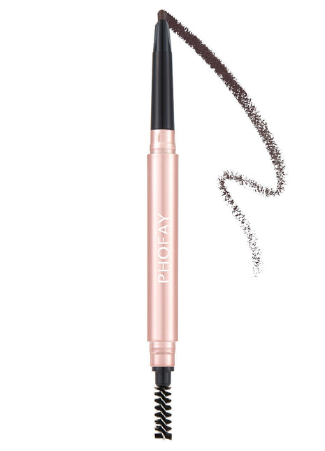 PHOFAY Triangular Eyebrow Pencil | Precise Definition, Fill & Sculpt Brow Chocolate