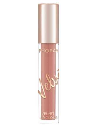 PHOFAY Velvet Lip Gloss | Weightless Soft Matte Liquid Lip Color pale pink