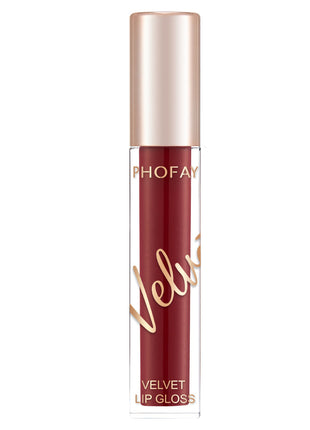PHOFAY Velvet Lip Gloss | Weightless Soft Matte Liquid Lip Color ruby red