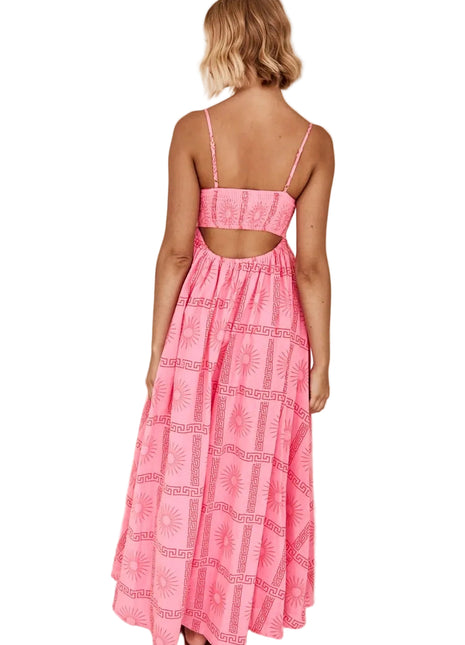 Women's Sleeveless Summer Dress with Stylish Back Cutout
