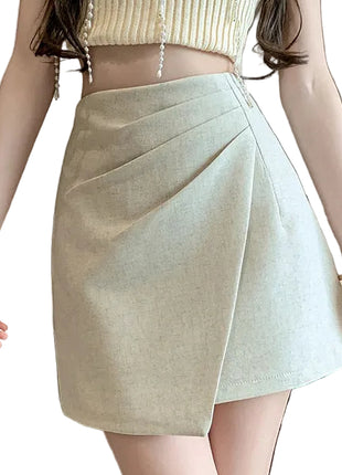 Versatile Women's Pleated A-Line Mini Skirt