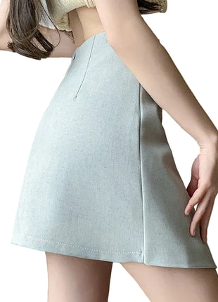 High Waist Belly Control Pleated Women's Skirt