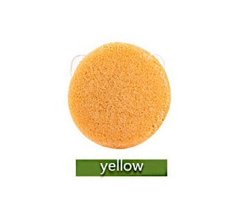 Yellow sponge on a white background with 'yellow' label