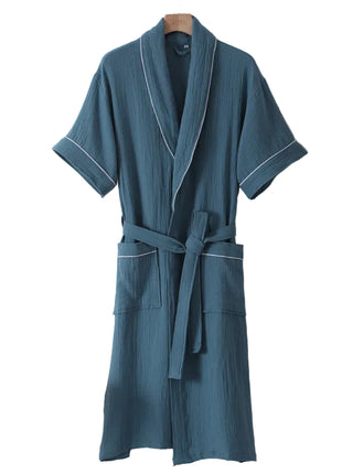 Breathable Pure Cotton Lounge Robe