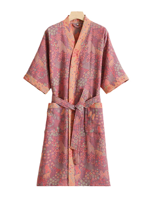 Lightweight Women's Cotton Home Robe with Pockets BLNDL