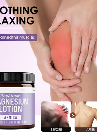 Crema de Mantequilla Corporal de Magnesio Nocturna | Hidratante Corporal Relajante de Magnesio y Árnica