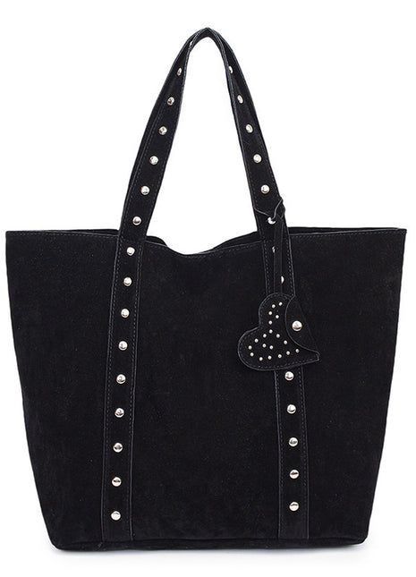 Rivet Commuter Underarm Handbag | Women's PU Leather Shoulder Bag black