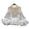 Ruffled-Edge Shirt with Pearl Accents