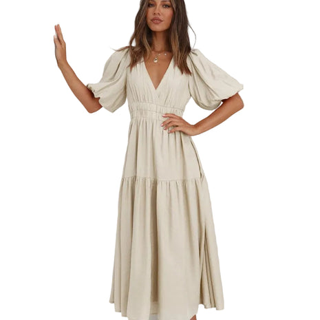 Apricot Casual Holiday Dress for Women