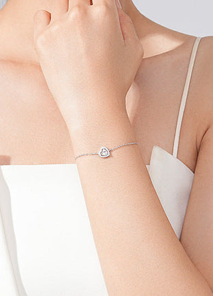 Woman wearing a delicate bracelet 