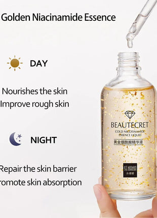 SEHUAR Sérum facial de oro de 24 quilates | Esencia facial hidratante y reafirmante con niacinamida