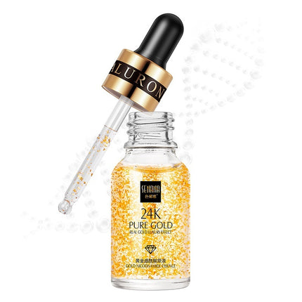 Skincare serum bottle with dropper labeled 'SEHUAR' on a white background