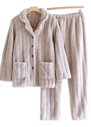 Versatile Women's Warm Coral Fleece Pyjamas BLNDL