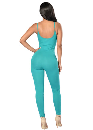 Fitted Sling Strap Jumpsuit for Casual and Active Wear