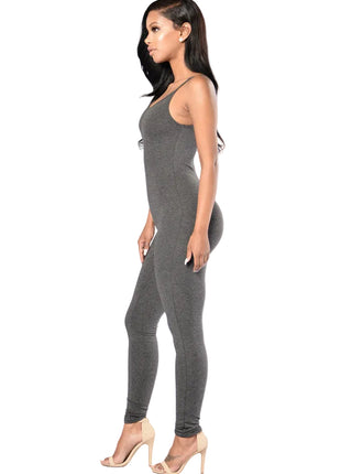 Fitted Sling Strap Jumpsuit for Casual and Active Wear