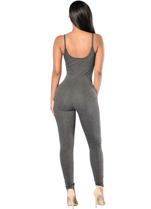 Fitted Sling Strap Jumpsuit for Casual and Active Wear