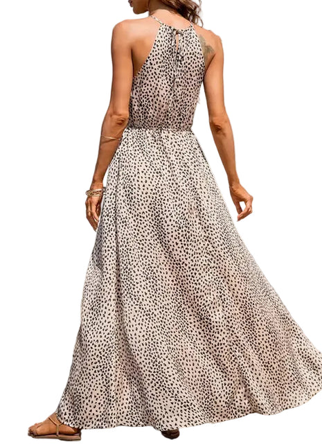Versatile Women's Polka Dot Maxi Dress
