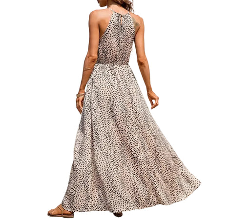 Versatile Women's Polka Dot Maxi Dress