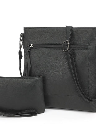 Soft Leather Bag & Wallet Suit – Coordinated Style for Everyday Elegance black
