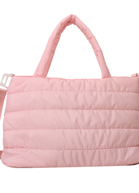 Soft Nylon Handbag – Lightweight Comfort Meets Everyday Style pink