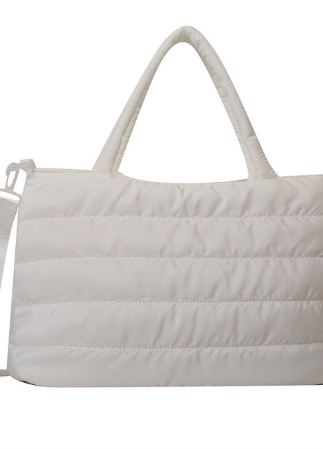 Soft Nylon Handbag – Lightweight Comfort Meets Everyday Style white