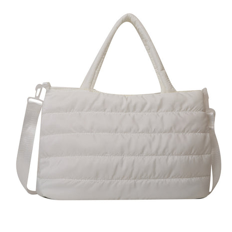 Soft Nylon Handbag – Lightweight Comfort Meets Everyday Style white