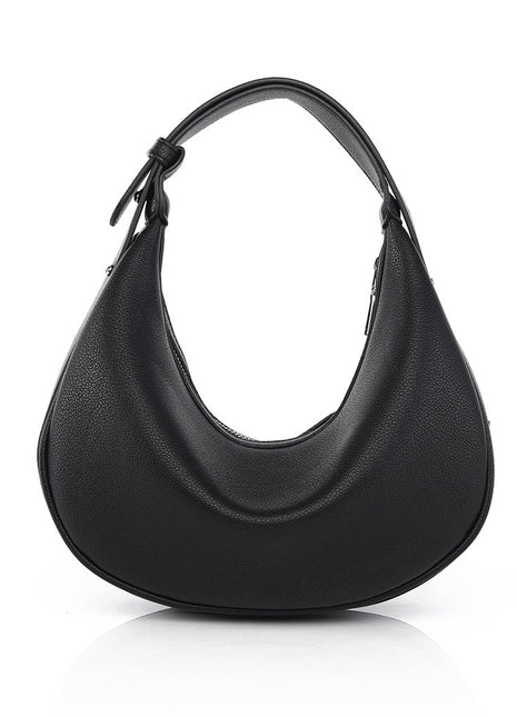 Special-Design Hobo Handbag | Women's Crescent PU Leather Shoulder Bag black