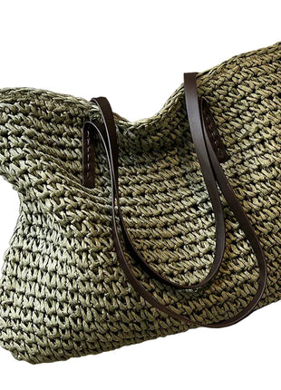 Summer Woven Handbag – Natural Style for Sunny Days green