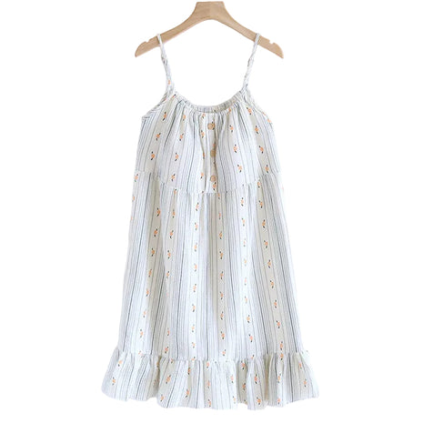 Versatile Floral Cotton Pyjamas Dress for Women BLNDL