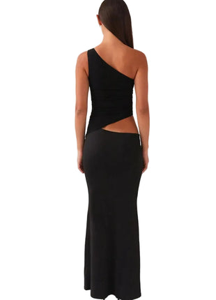 Versatile Women's Long Skirt Co-Ord Black Set