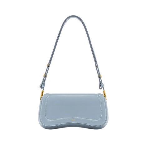 Urban Simplicity Leather Shoulder Handbag – Timeless Luxury for Everyday Living blue gray