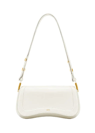 Urban Simplicity Leather Shoulder Handbag – Timeless Luxury for Everyday Living white