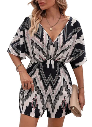 Elegant Black High Waist Shorts Jumpsuit with Back Bow Detail BLNDL