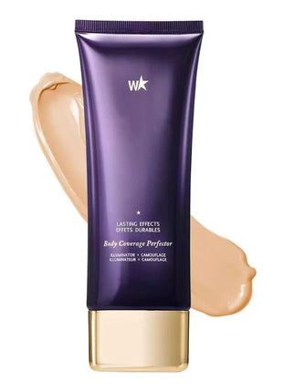 Full coverage body makeup cream that helps improve skin tone appearance and provide a flawless-looking finish.