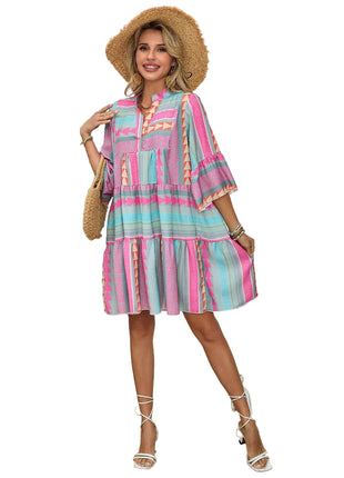 Versatile boho vacation dress for women suitable for travel, beach holidays, casual outings, and summer wear.