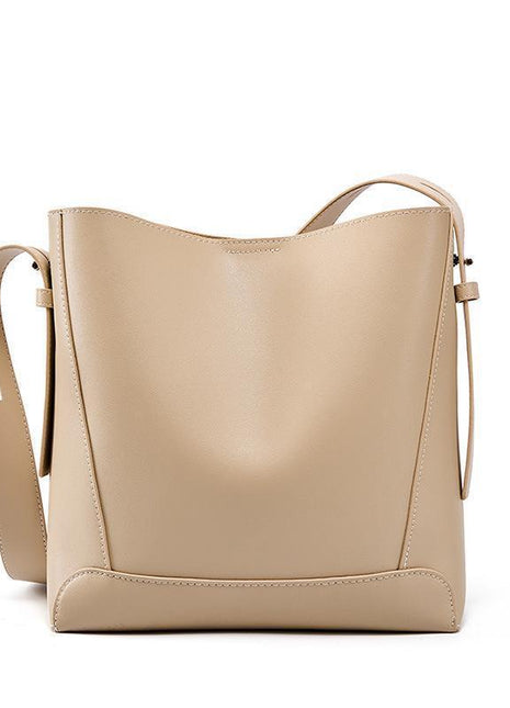 Versatile Commute Leisure Handbag | Women's Retro PU Leather Barrel Shoulder Bag beige