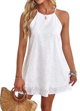 Versatile women’s sleeveless casual dress for vacations, summer outings, shopping, and everyday wear.